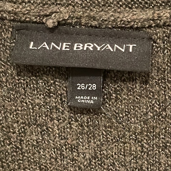 Lane Bryant Shawl neck cable knit open front cardigan women’s 26/28 dark green‎ - Picture 2 of 14